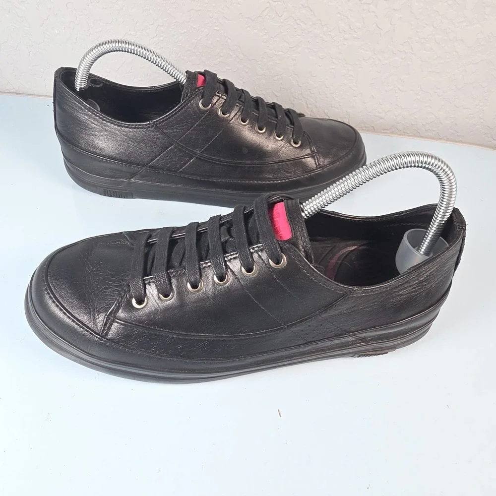 FitFlop Trainer Sport Black Leather Sneakers Women's 9 Comfort Walking Outdoor